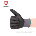 Hespax 15G Nylon Microfoam 3/4 Dipped Nitrile Gloves